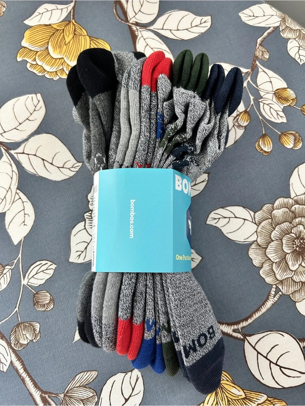 Bombas Men's Ankle Socks 6-Pack X-Large Gray Multicolor Cushioned NWT